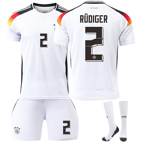 2223 Tyskland VM Hjemmetrøje Sæt #2 Antonio Rüdiger Trøje #26 #26 2 Rudiger