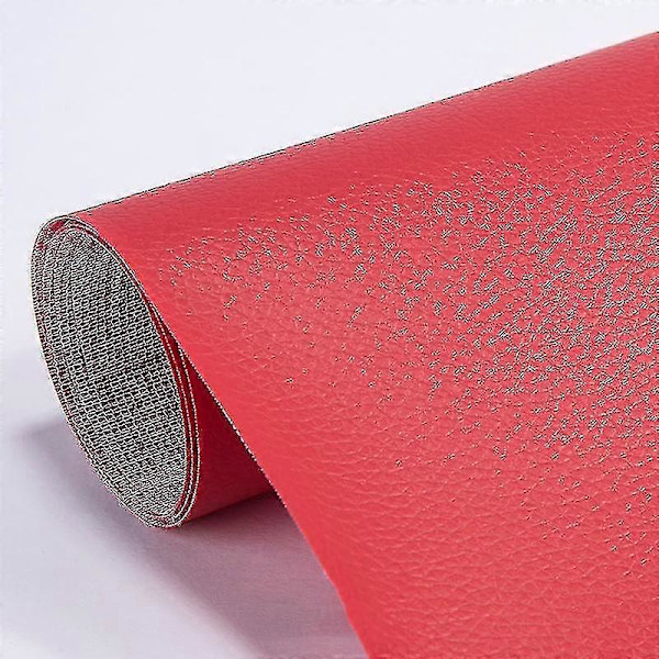 Læderreparationslap selvklæbende til sofa- og møbelridser Red 20cm*20cm