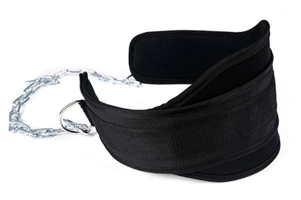 Dippbälte med kedja för tyngdlyftning, pull-ups, dips, träning, fitness Black One Size