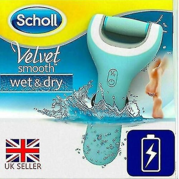 Scholl Velvet Smooth Pedi Wet & Dry Genopladelig Elektrisk Fodfil Hudfjerner