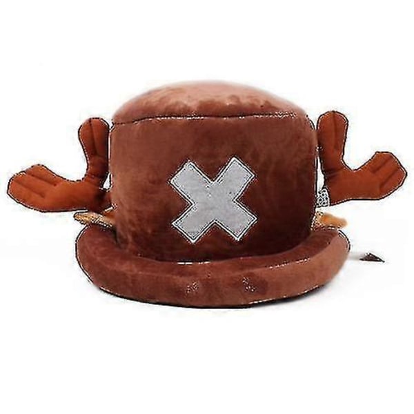 One Piece Plushestøjs Cosplay Tony Chopper Plushet Bomuldshat Varmt Vinterhat Kawaii Kasket Anime Figur Legetøj Til Børn Gave Brown