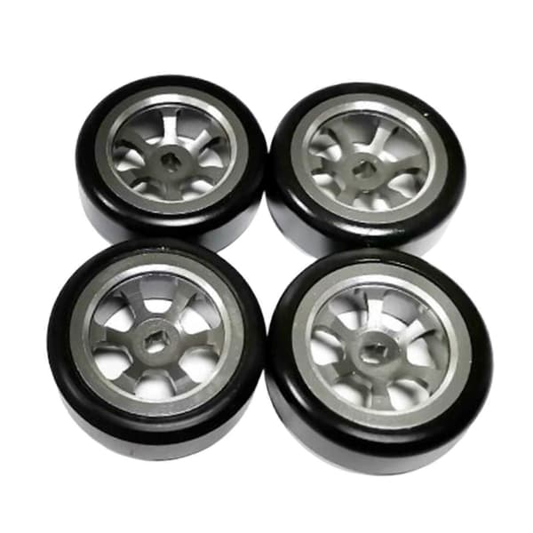 4/sett RC Bil Gummi Drifting Dekk for K969 K989 P929 1:28 Skala RC Crawler Tilbehør Silver
