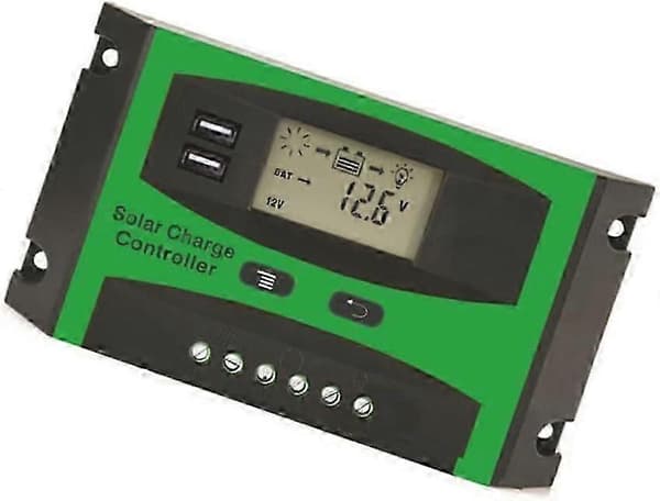 MPPT Solar Charge Controller 30A 12V 24V med LCD-display Dobbelt USB og Sikkerhedsbeskyttelse