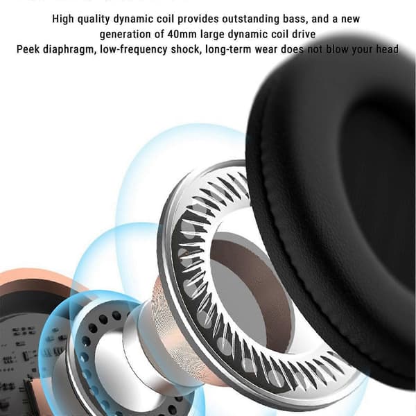 Högkvalitativt och hantverksmässigt Bluetooth-headset Trådlöst samtalsheadset Subwoofer Live 5.0 Bluetooth-headset Blue