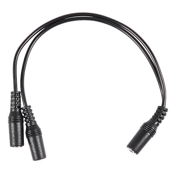 28cm 3,5mm hunstik til dobbelt jackstik hun Y-splitter stereo lydkabel sort