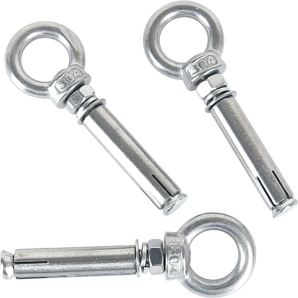 Ekspansionsbolte M8 x 100mm Stålmanchet Øjebolt 304 Rustfrit Stål Co