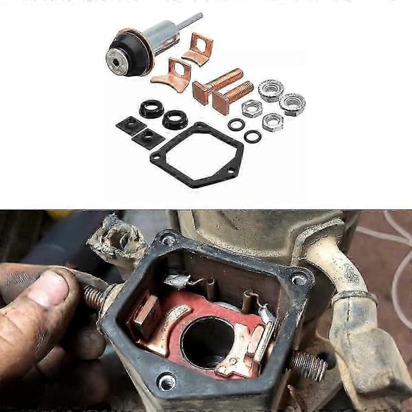 Universal Motor Starter Solenoid Reparasjonssett Stempelkontaktsett for-Yvan