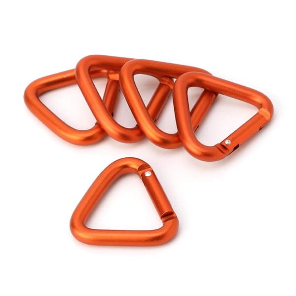 5-pack karbinhake för utomhusbruk, camping, vandring, nyckelring, snabbhake