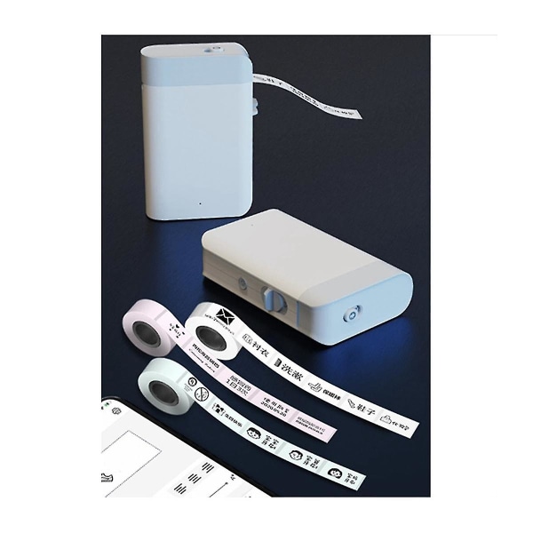 Bærbar Bluetooth Usb oppladbar etikettskriver Håndholdt minietikettmaskin med tape-therm