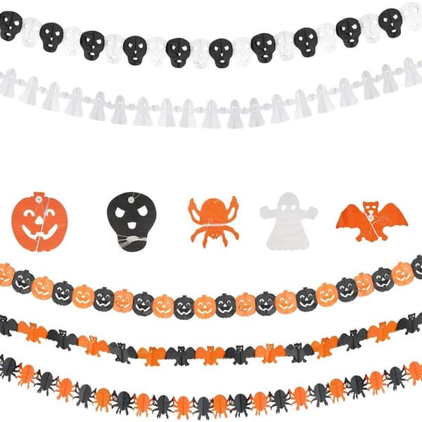5 ST Halloween sæt, halloween krans, halloween