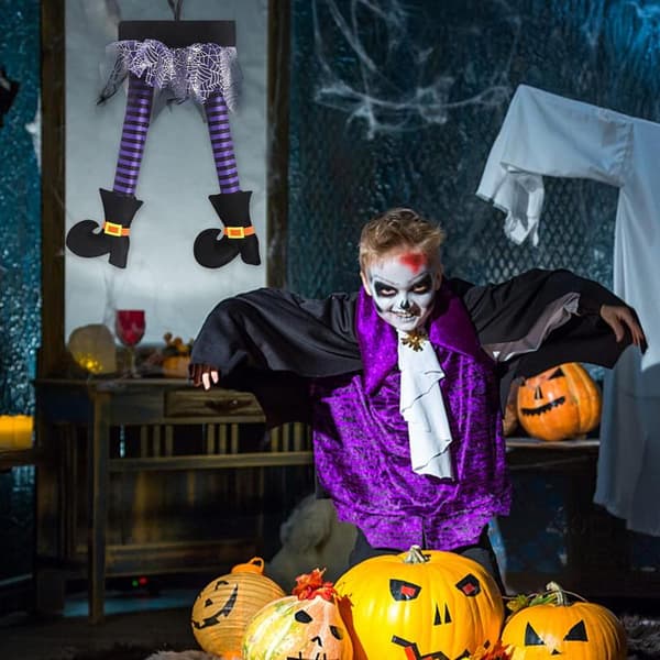 2 stk Halloween hængende pynt, heksebenpynt Heksepynt