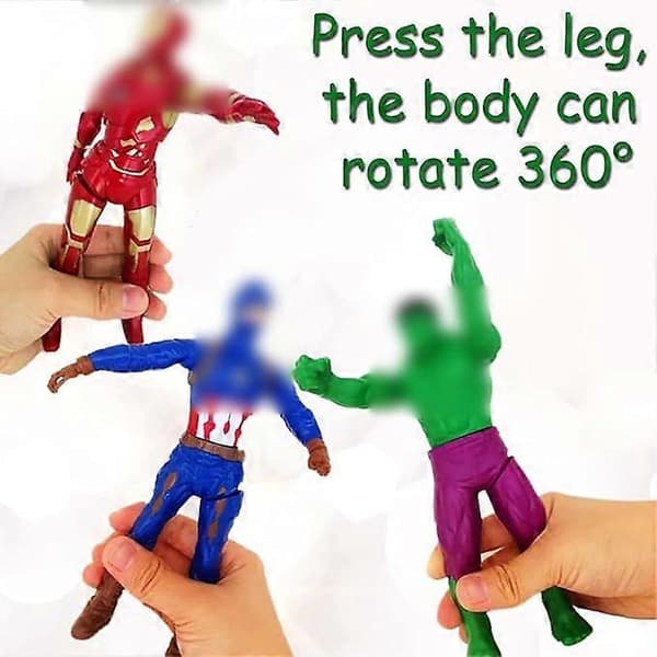 Ny pressbar roterende Avengers superhelte kagepynt figur. A