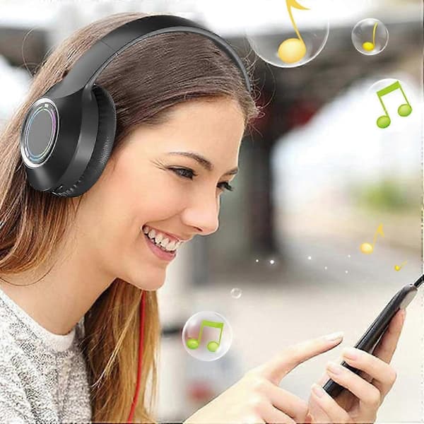 Sammenfoldeligt trådløst headset | Letvægts trådløst headset | Bløde ørekopper med
