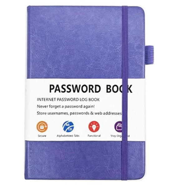 Notatbok for passord, passordholdergave til venner Violet
