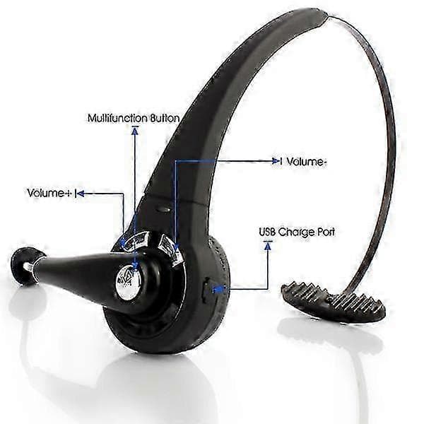 Bluetooth-headset med brusreducering för lastbilschaufförer Svart