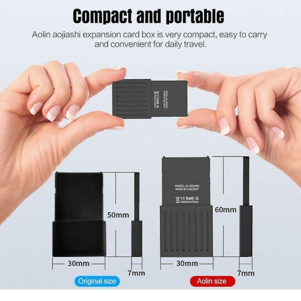 Bærbar 1 TB ekstern SSD for Xbox Series X/S, ekstern konsoll harddisk konverteringsboks M.2 ekspansjonskortboks 32G båndbredde