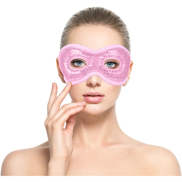 Kjølemaske for øyne, Gelperlemaske for migrenelindring & hovne øyne 1PCS