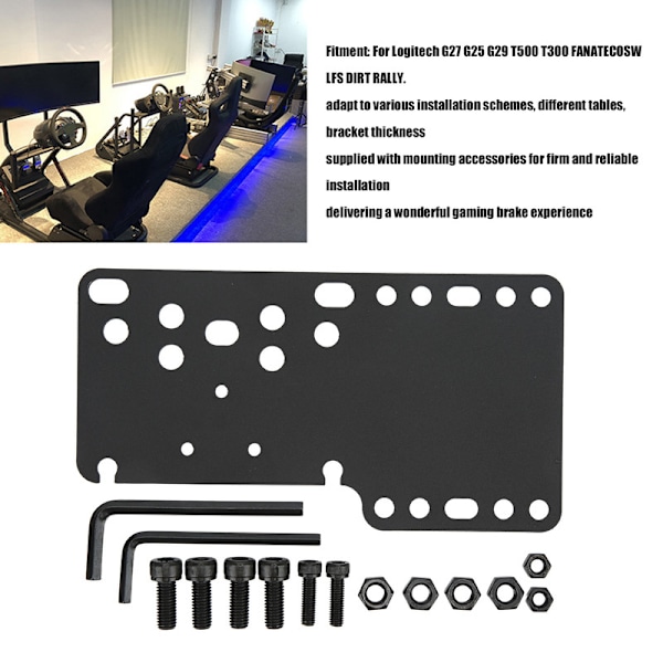 USB Handbroms SIM-platta med klämma 14-bitars Hall-sensor för Logitech G27 G25 G29 T500 T300 FANATECOSW LFS DIRT RALLY