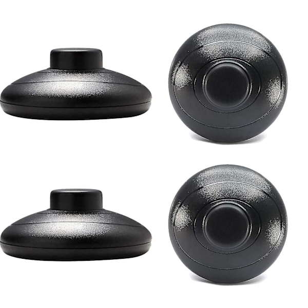 4 stk. Fodkontakt, AC 125V/3A 250V/2A Sort Rund Fodkontakt SPDT No NC Fodbetjeningsskontakt Til Gulvlampe Og Bordlampe [xh]