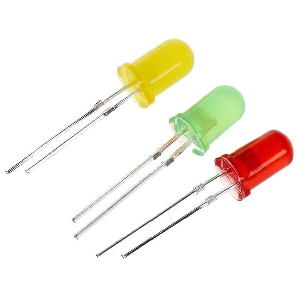 60 stk. 5 mm Dia runde assorterede farver LED lysdioder lampe DC 3V Olika färger