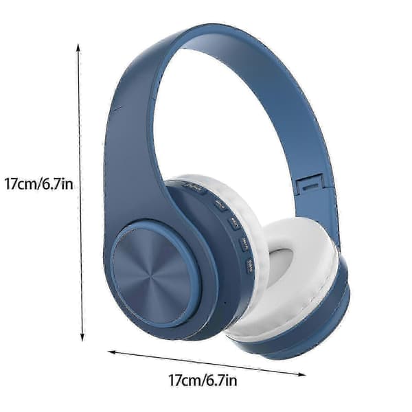 2025 Bluetooth-headset med mikrofon Trådlöst headset med mikrofon Bluetooth 5.0-headset 10 timmars arbetstid Brusreducerande Bluetooth-headset Blue