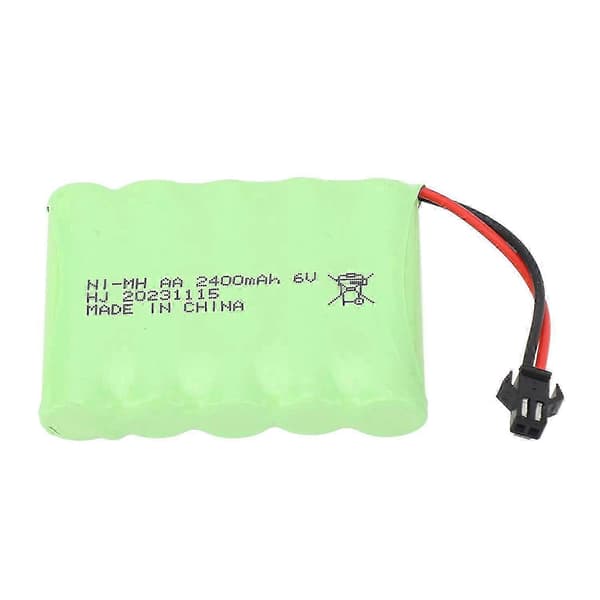 6.0V 2400mAh litiumbatteri med SM 2P-plugg erstatnings oppladbart litiumbatteri for RC-biler