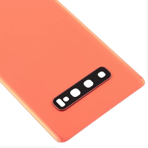 [Ny] Batterilucka för Galaxy S10+ med kameralins Pink