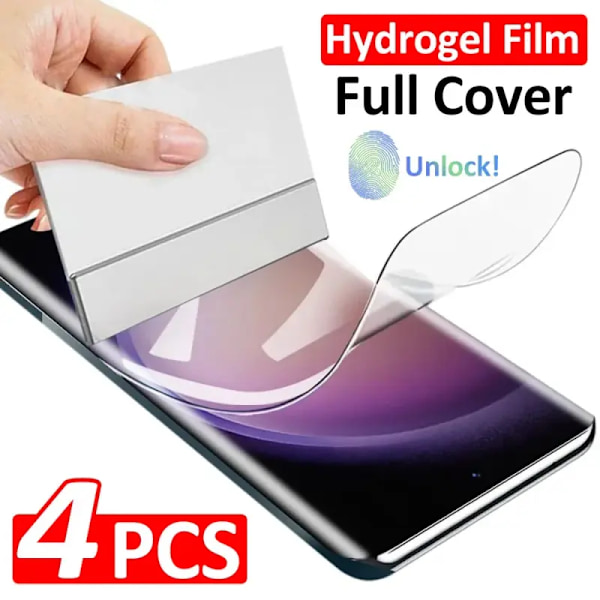 4st hydrogelfilm för Samsung Galaxy S24 S23 S22 S21 S20 Ultra Plus skärmskydd för Samsung S24 Ultra S23 S20 S21 FE Samsung S23 Samsung S23 Hydrogel Film
