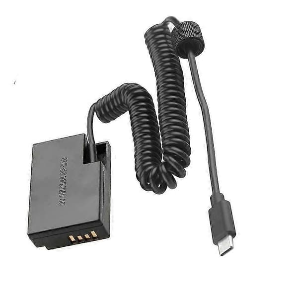ACK-E18 DR-E18 LP-E17 Dummy Batteri Type-C Strømkobler til Canon EOS 200D 200D II 250D 750D 760D Kamera AC Adapter Kit Svart