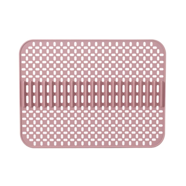 Kjøkkenvaskmatte Uthulet Design Varmeisolering Holder tørr Varmebestandig Sklisikker silikon bordservise Dreneringsmatte Bar Supply Tianyuhe Pink