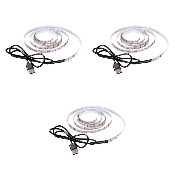 3 st LED Växtlampor, USB Fullspektrum Växtlampor, Växtlampremsa 3 st 200X1CM
