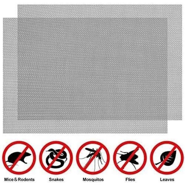 2 stk. rustfrit stål 20 mesh ventilationsnet af metal insektnet