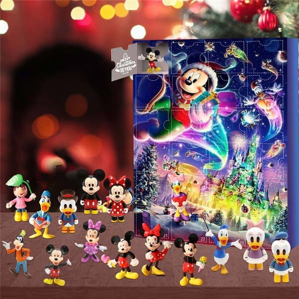 Mickey Mouse 2025 Julekalender 24 Dages Nedtælling Figurer Blind Box Dekoration[