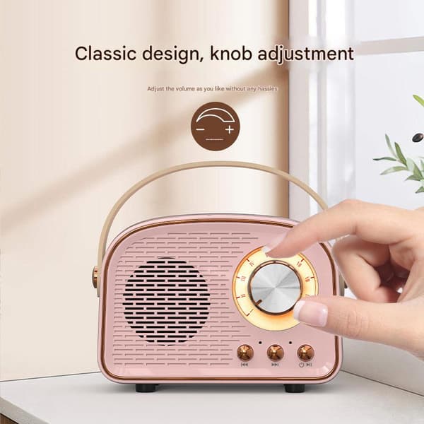 Mini Radio Bluetooth Højttaler PINK
