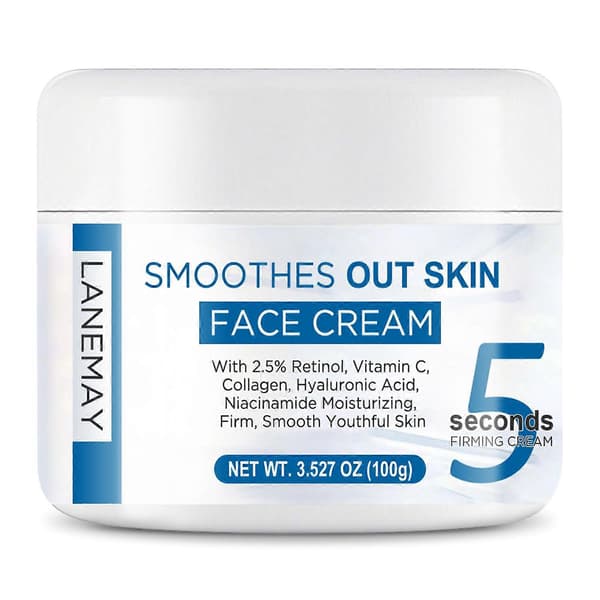 Retinol Anti-Aging Ansiktskrem, 5 sekunders øyeblikkelig anti-rynke ansiktskrem for oppstramming og fasthet Retinol Ansiktsfuktighetskrem reduserer rynker, fine linjer 2PCS