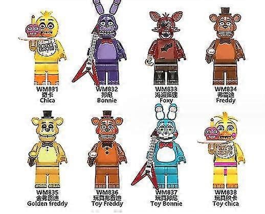 8 X Five Nights At Freddy Minifigur Passar Leksak Barnpresent-1a
