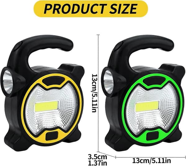 2-pack Batteridrivna Campinglampor, LED Tältlykta med 2 LED-lampor