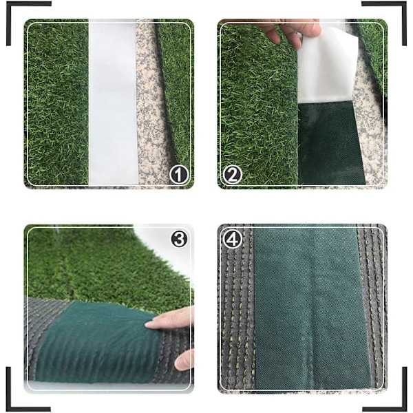 Konstgräsfogtejp 5M X 15CM Självhäftande Astro Turf Tejp Utomhus Grön Fixeringsfogtejp