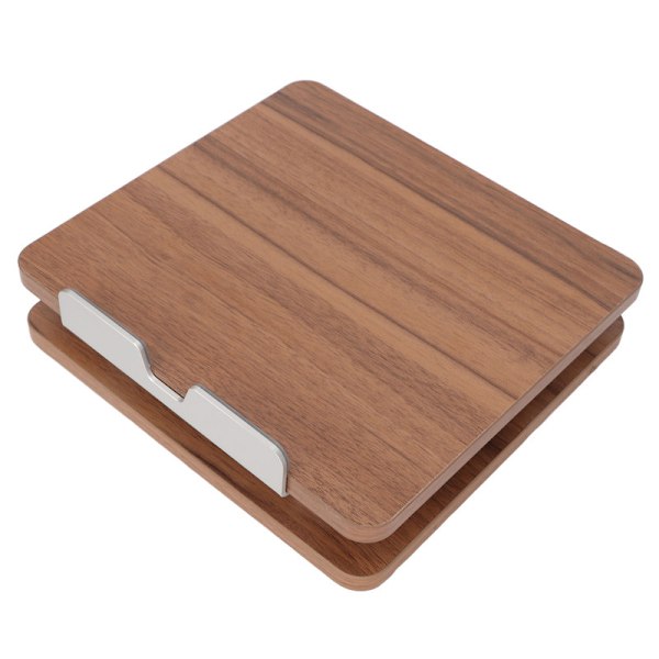 Laptopställ i trä, bekväm ergonomisk justerbar design, aluminiumlegering, mörk träfärg, kontorslaptopstativ
