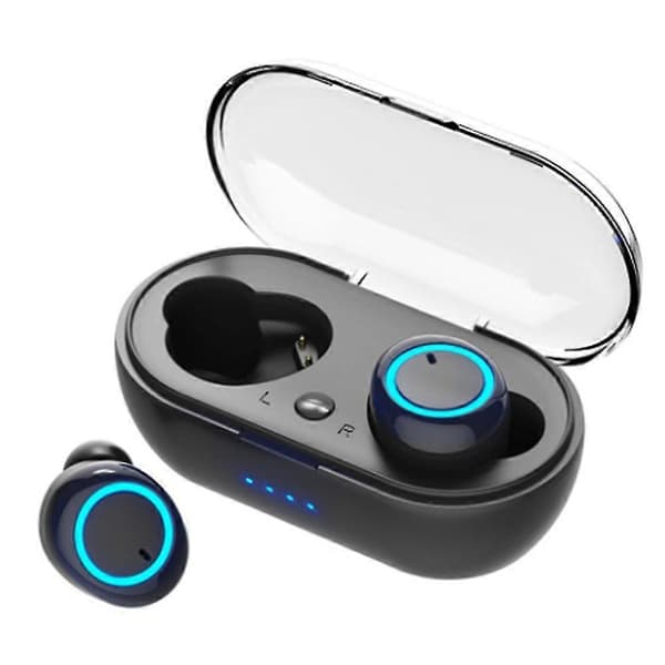 Bluetooth-headset Y10 Binaural Bluetooth-headset Y30 Bluetooth-headset med opladningsrum BlackWhite