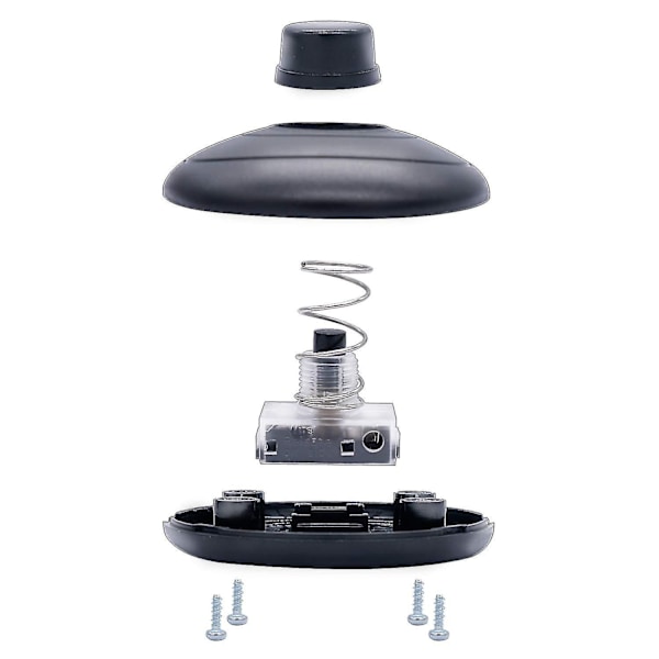4 stk. Fodkontakt, AC 125V/3A 250V/2A Sort Rund Fodkontakt SPDT No NC Fodbetjeningsskontakt Til Gulvlampe Og Bordlampe [xh]