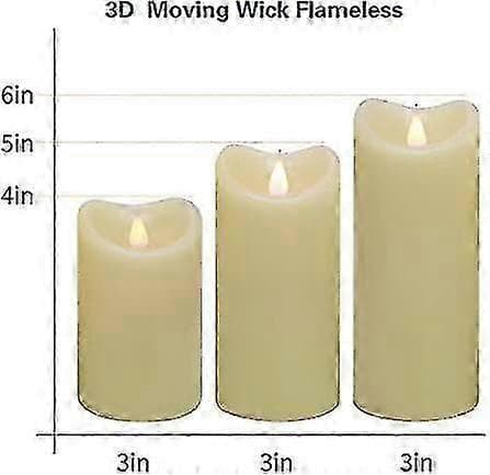 simplux Moving FLAME Ivory-ljus med timer, luta för att smälta