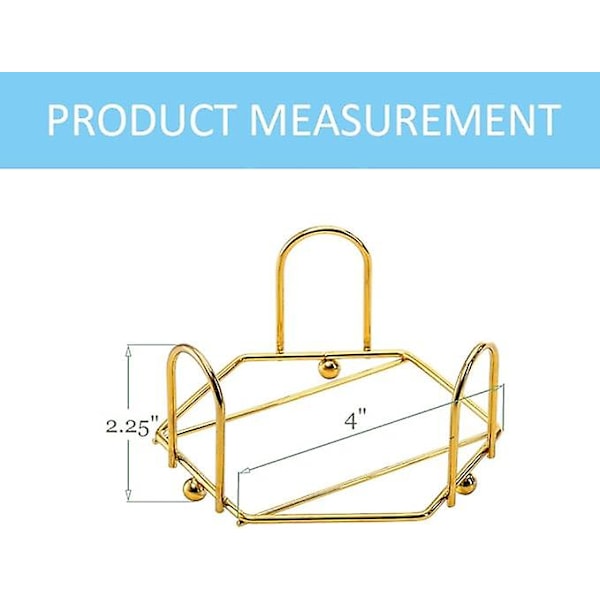 Moderne Coasteroppbevaringsboks i sekskantet gulljern, 4 tommer, for runde og firkantede coasters, for bar, kjøkken, hjem