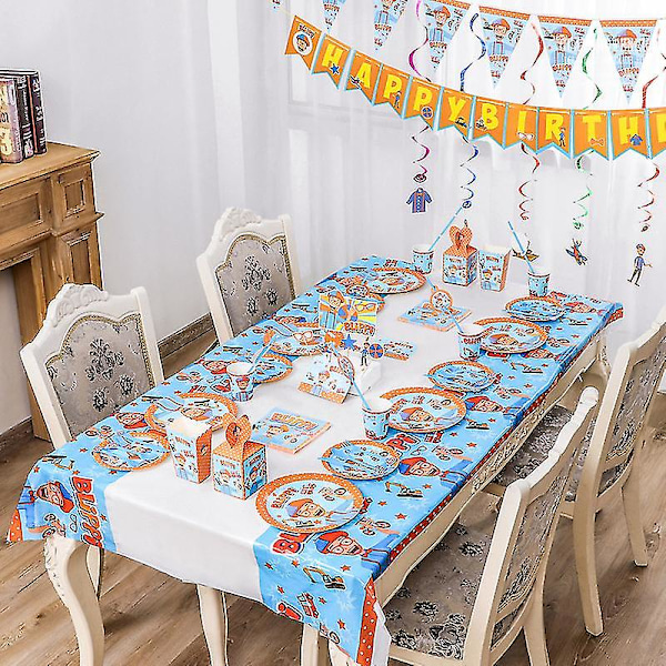 Puslespill Blippi Tema Bursdagsfest Sortiment Engelsk Lærer Festbehov Barneleker Barn Dekorasjoner Servi 10pcs Cups