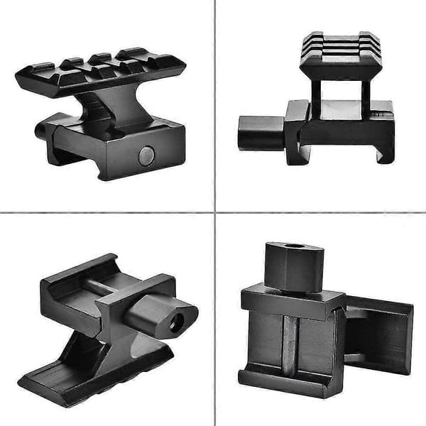 Yaju 45 mm skrå stigrørsholder med 3 slidser 20 mm-21 mm bred monteringsbase sort