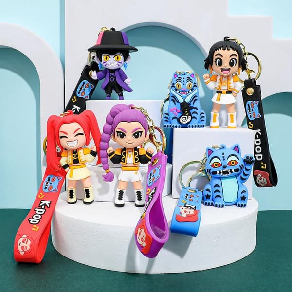 Kpop Devil Hunter Movie Keychain Cute Harajuku Style Keychain Halloween Devil Hunter Girl Group New Arrival 01 A