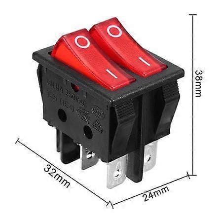 Dubbelbrytare 15A 250V (bipolär)