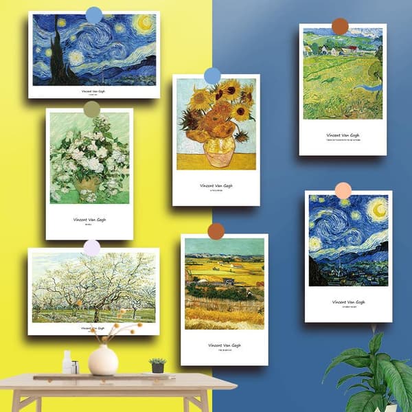 75 stk. Nordisk stil Dekorativ kort Van Gogh kunst postkort -