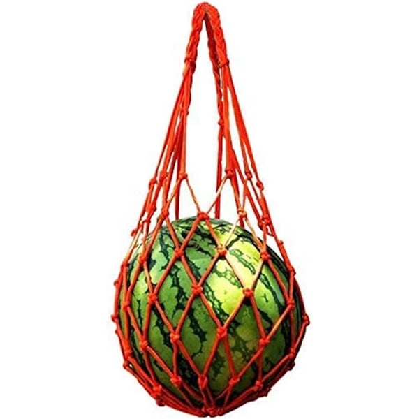 Melon Hængekøjer, 5-pak Net til Meloner, Perfekt til Dyrkning af Cantaloupe, Vandmelon i Vertikal Have (Orange)