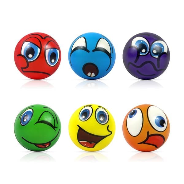 Anti-Stressbold 12 Styk Emoji Stressbolde Perfekt Stress